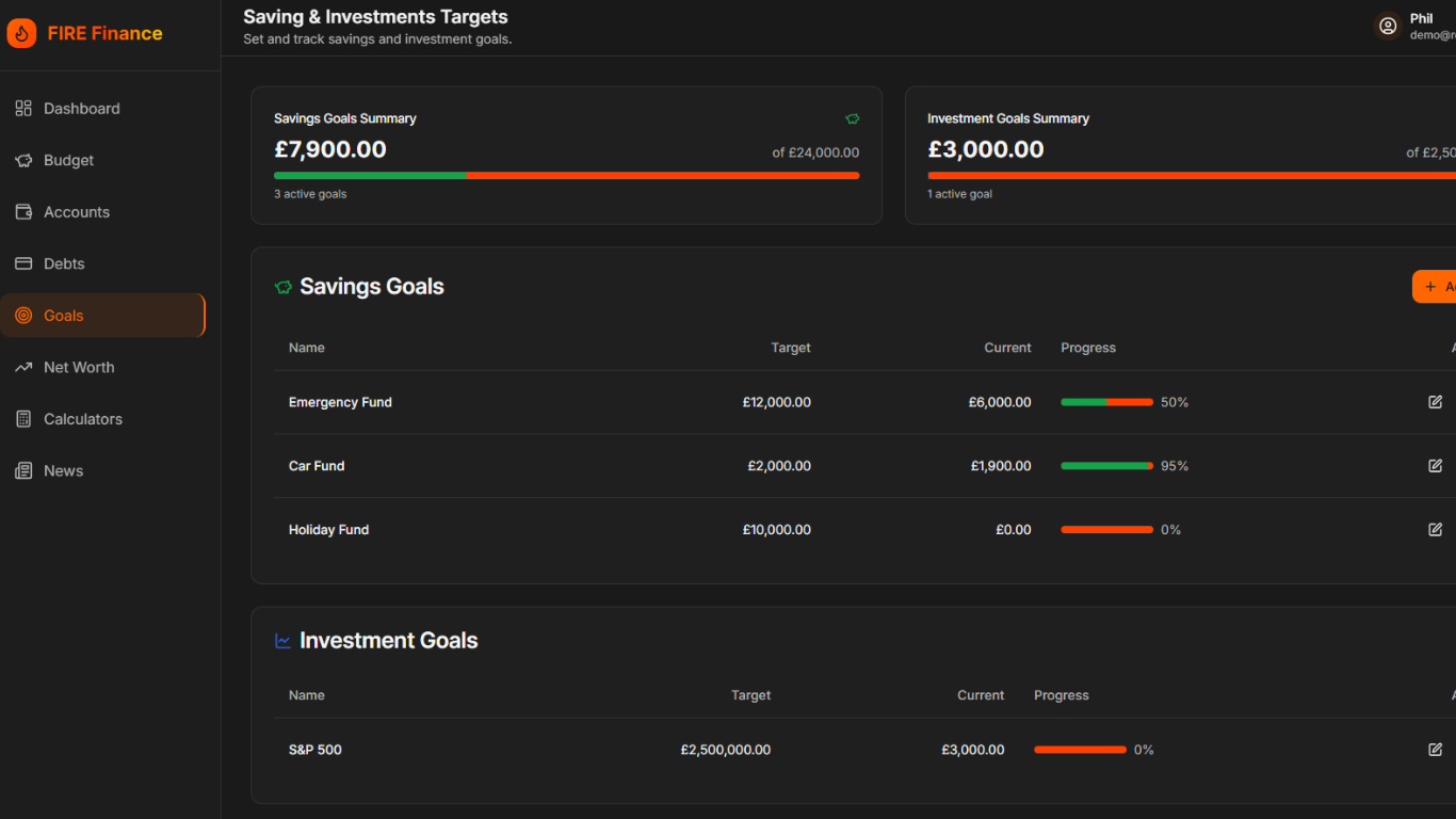 Asset tracking dashboard